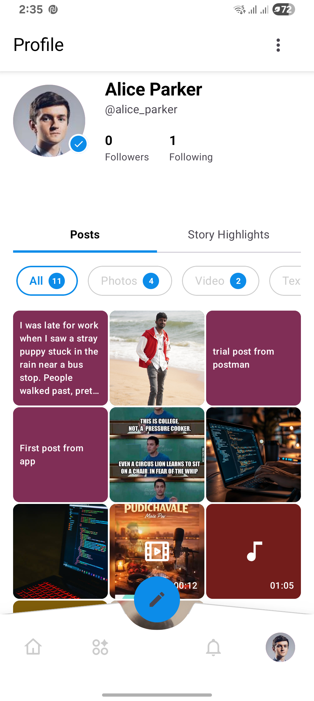 Profile - Light Theme